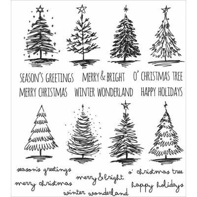 Stampers Anonymous Tim Holtz Cling Stamps - Scribbly Christmas